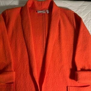 Chico's Vibrant Orange Teddy Jacket